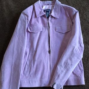 Pink suede ladies size med jacket